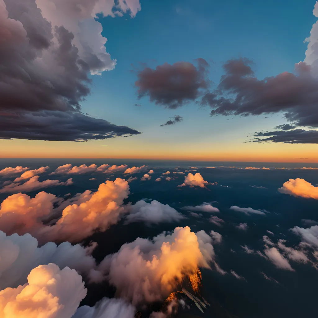 Sunset above the clouds